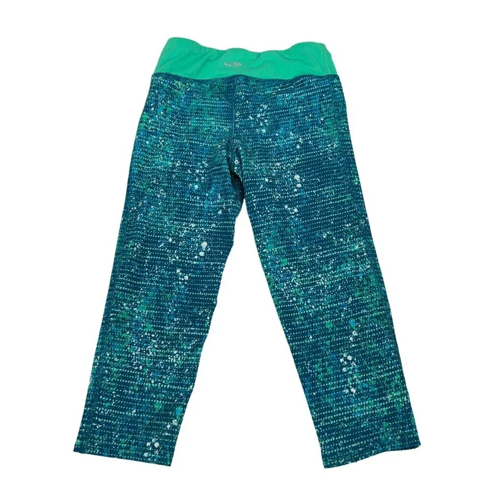 C9 by Champion Duodry Girls' Leggings M (7-8) Blue & Green Patterned Activewear